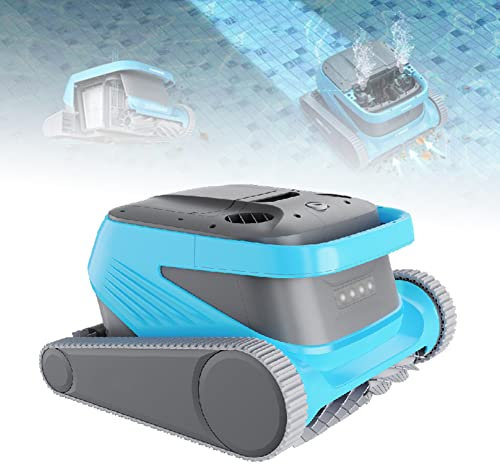 LYFDPN Aspirador de Piscina para Escalar Paredes, Limpiador de Piscinas robótico Totalmente automático de 90° con Control de aplicación, cestas de Filtro súper Grandes de 6 litros, para Arriba