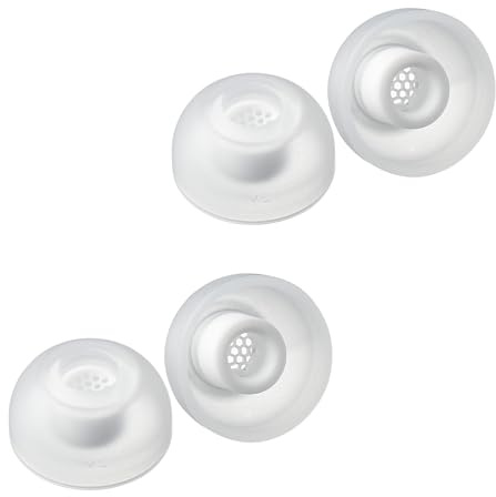 AZLA SednaEarfit MAX TWS 6 White – Earbud Tips for Wireless Headphones - Noise Canceling Earbuds Replacement Tips - Eartips Compatible with Sony, Samsung, Sennheiser, and Devialet (White, ML)