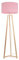 ValueLights | Natural Wood Tripod Floor Lamp with Blush Pink Fabric Drum Lampshade Living Room Light | Floor Lamps, Home Décor & Improvement Essential | Included LED Bulb