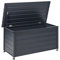 Beliani Gartentruhe 330L Aluminium dunkelgrau wasserfest Kissenbox Auflagenbox Campalto