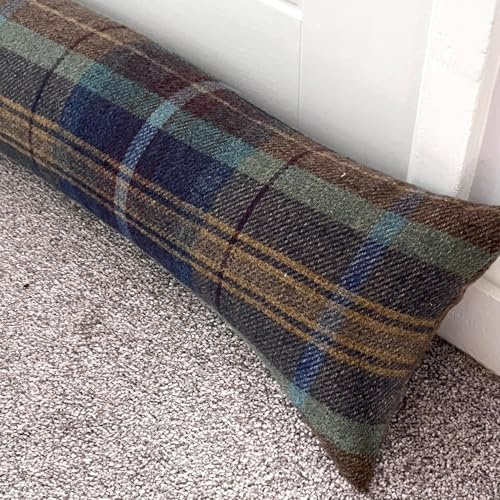 Snugglemore Draught Excluder Tartan Tweed Various Designs Door Window Draught Cushion Guard (Bedlington Green, One Size)