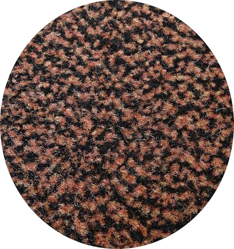 MERTEX runde Schmutzfangmatte mit Kettelkante in schwarz Ø 115 cm in Oslo rost