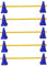 Steckhürdenset - 5 er Set für Koordinationstraining Agility Hundesport Pferdesport Zubehör Lochkegel Fussball Pylone Stangen Lochkegel für Trainingsübungen Trainingszubehör