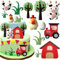 Bauernhof Tierkuchen Dekoration 12PCS Farm Kuchen Dekoration Geburtstag Cupcake Topper,Bauernhof Tier Geburtstagskuchen Topper für Bauernhof Tier Baby Dusche Geburtstagsparty Dekorationen
