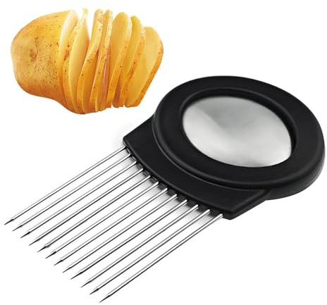Wellenschneider Kartoffel, Pommesschneider Edelstahl, Küchenzerkleinererhalter Für, Edelstahl-Küchenhelfer, Chopper-Schneidewerkzeug, Multifunktionales Lebensmittelschneide-Hilfswerkzeug