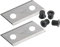 1 Pair Garden Shredder Blades Wood Chipper Knives with Screws for Eco ES1600 RSH2545B BG-KS 2040