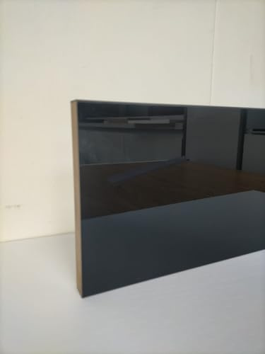 Top Living MCR 2x Black Gloss MDF Plinth Kickboard 1200x150x18mm Kitchen-2400mm Total