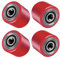 Lot de 4 roulettes en polyuréthane 80 x 60 mm, axe 20 mm avec chariot élévateur, roulettes de chariot élévateur, roulettes de rechange pour transpalette, charge maximale 550 kg