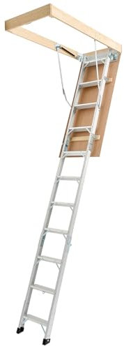 VEVOR Scala per Soffitta, Capacità di Carico Elevata di 170 kg Scala Pieghevole in Alluminio Multiuso, Altezza Regolabile da 3 a 3,13 m Adatta ad Altezze del Soffitto da 2,3 a 3 m per Comodo Accesso