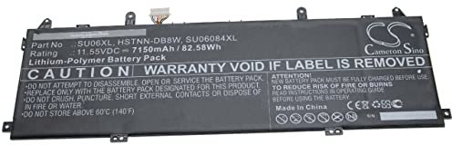 vhbw batteria compatibile con HP Spectre x360 15-DF0999NB notebook (7100mAh, 11,55V, Li-Poly)