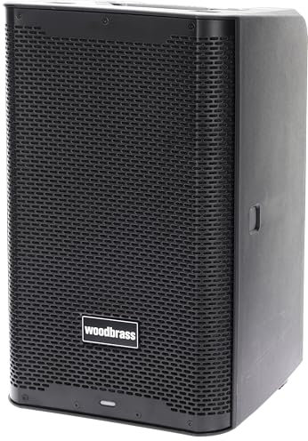 WOODBRASS DXPRO 8 Enceinte Active Amplifiée Sonorisation Puissante Bluetooth 8 - Class-D 116db - Robuste, Transportable, 3 entrées, sans Fil, DSP - DJ, Conférence, Concert