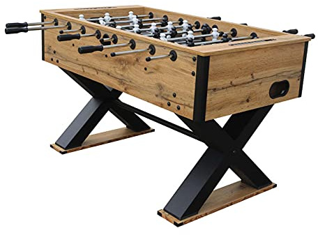 CMOLVUR Fußballtisch, 140 cm, klassischer Sport-Fußballtisch für Kneipen, Spiel-Turnier für Kinder und Erwachsene, robuster Kickertisch