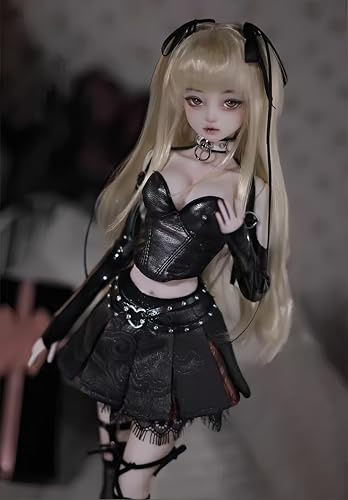 AMITD 1/4 Anime BJD Doll SD Doll Resin Handmade Makeup Home Desktop Decor Gift Set (F)