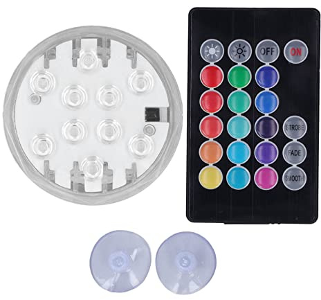 Pilipane RGB-Unterwasserstrahler mit Fernbedienung, tauchbares LED-Licht, IP68 wasserdicht, für Aquarium, Teich, Pool, Steingarten