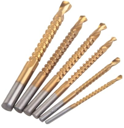 6-Piece Spade Drill Bit Set for Wood, 3mm to 8mm Flat Wood Boring Kit
