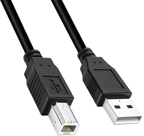 Cable USB Imprimante 3M USB 2.0 type B Câble USB A vers USB B mâle imprimante PC Printer compatible avec Printer HP Dell Canon Epson Lexmark Xerox Brother Samsung Epson