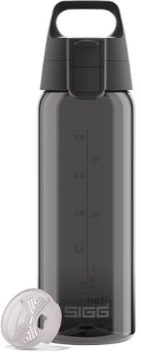 Sigg - Tritan Trinkflasche - Total Color ONE Anthracite - Für Kohlensäurehaltige Getränke Geeignet - Spülmaschinenfest - Auslaufsicher - Leicht - BPA-frei - Grau - 0.6L
