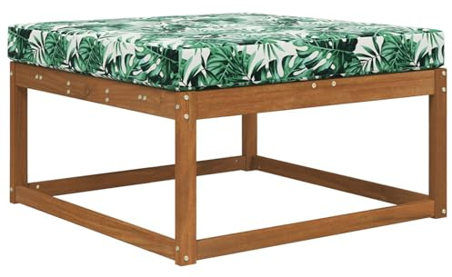 vidaXL Sofakissen für draußen Blattmuster 80 x 80 x 8 cm Polyester