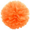 JZK 10 x Pompoms Pompons, 25cm Durchmesser, Seidenpapier blume Dekoration für Wohnzimmer Hochzeit Geburtstag Babyparty Kinder Party Weihnachten Silvester, hell orange