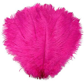 Hot Pink Spadone Ostrich Feathers - Extra Large 50cm-60cm / 20- 24 Quantity 10-100 (70 x Hot Pink XL Ostrich Feathers)