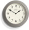 JONES CLOCKS® Supper Club Reloj de Pared | Reloj Redondo clásico Grande | 40cm | Gris Medio | Números fáciles de Leer | Diseño Tradicional Ideal para Cocina o salón