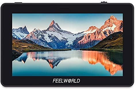 FEELWORLD F6 Plus Terrain Monitor Kit 5,5 Zoll mit schwenkbarer Armhalterung Sonnenblende 1920 x 1080 IPS für Canon Sony Nikon DSLR für DJI Zhiyun Feiyu Gimbal Stabilisator
