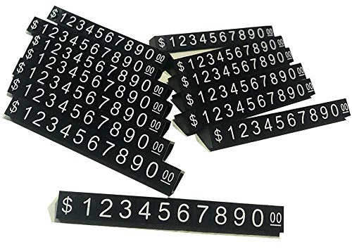 SunnyZoo Preisschild, verstellbar, Metall, 16 Sets Large Black