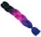 Treccine Extension Capelli Sintetici per Treccine Africane 1 Ciocche Trecce Jumbo Braiding Hair (Nero&Fucsia&Blu viola)