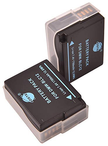 DSTE Replacement for 2-Pack DMW-BLC12 Battery and Panasonic Lumix DMC-G6 DMC-G7 DMC-GH2 DMC-FZ200 DMC-FZ200GK DMC-FZ1000 V-LUX4 Leica Q Camera as DMW-BLC12E DMW-BLC12PP BP-DC12 BP-DC12U BP-DC12E