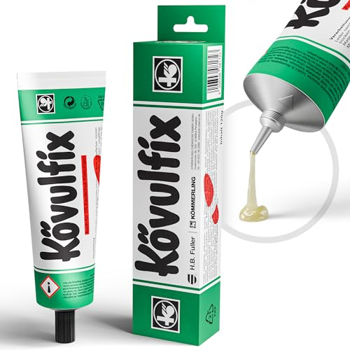 3x Tube extra large de 120g de colle à chaussures Kövulfix Rekord extra forte - la colle textile élastique et résistante à l'eau Colle pour semelles Colle universelle de Langlauf Schuhbedarf (3 tubes)