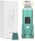 Tigerlily Enterprises Ultrasonic Facial Skin Scrubber Extractor Spatula for Deep Cleansing, Blackhead Remover, Pore Vacuum Cleaner, Facial Massager with 4 Modes & 2 Silicone Covers - Green