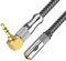 EMK Aux Cable, 3.5mm Audio Cable Nylon Braided Aux Lead for Car, Headphone, MP3 Player, Smartphone, Echo Dot, Tablet, Home Stereos, Laptop & More (90° 3.5mm TRS Extension Cable, 3M)