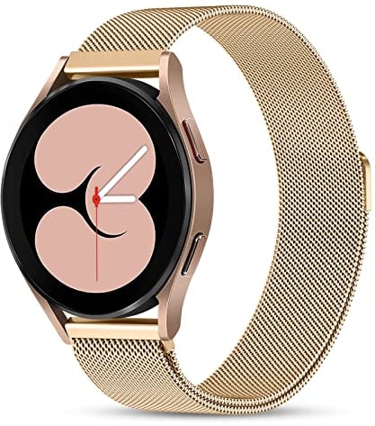 PIOWNN 20mm Band Compatible with Samsung Galaxy Watch 6/6 Classic/5/5 Pro/4 40mm 44mm/4 Classic, Stainless Steel Mesh Strap for Galaxy Active 2