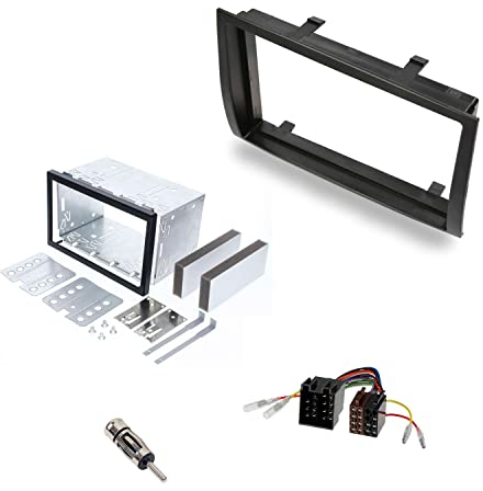 Audioproject A422 - Autoradio Radioblende Set Doppel DIN kompatibel FIAT Ducato Citroen Jumper Peugeot Boxer ab 2006-2DIN Einbauschacht + Radioadapter + Antennenadapter