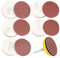 Mesee 50 Stück Schleifscheiben Pads, Schleifpapier Polierpad, Schleifpapier Klett Kit, 50mm Schleifscheiben Rund Körnung mit 1/8Schaft-Stützteller für Bohrschleifer-Rotationswerkzeuge