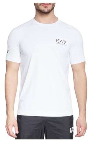 EA7 Men's Ventus 7 Chest Logo T-Shirt, White, L