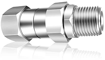 Hochdruckreiniger-Drehgelenk, M22, 14 mm, schwenkbar, Edelstahl, Hochdruckreiniger-Pistole, drehbar, um 360 Grad knickfrei, für Hochdruckreiniger, Pistole/Schlauch – maximale Reichweite 4500 PSI