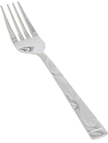 6x AL-5004 Kuchengabel Besteck Menübesteck Kuchenlgabel Edelstahl Gabel Silber Glänzend mit Gravur