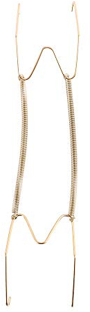 Ganchos de placa de acero inoxidable tipo W, soporte de resorte para platos, gancho invisible, ganchos de pared invisibles para paredes, soporte de resorte de plato gancho invisible (14 pulgadas)