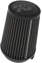 K&N Schwarz Dryflow Luftfilter Universal Konisch | 76mm Flansch, 114mm Untendurchmesser, 89mm Obendurchmesser, 146mm Höhe (RU-3121HBK)
