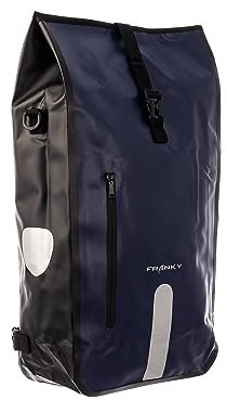 Franky Fahrradtasche Kuriertasche Rucksack bis 20,5 Kg Zuladung ca. 24 Liter blau