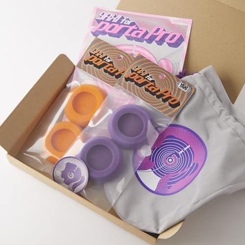 YAXI Ohrpolster für Koss PortaPro, 2 Paar, Tasche (Orange + Violett) + Beutel