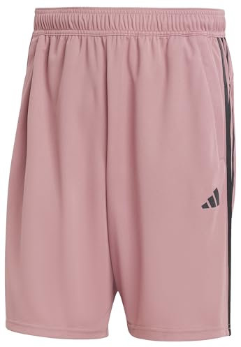 adidas Herren Train Essentials Piqué 3-Stripes Training Shorts, preloved Crimson/Black, S