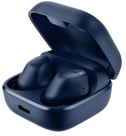 Sennheiser Auricolari wireless, Accentum True Wireless, blu, driver ad alte prestazioni, 28 ore di riproduzione, cancellazione ibrida del rumore, funzione di acquisizione audio esterna,