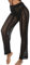 FEOYA Women Crochet Trousers Beach Trousers Mesh Lace Pants Knit Swimsuit Bathing Suit Cover Up Trousers Hollow Out Black M