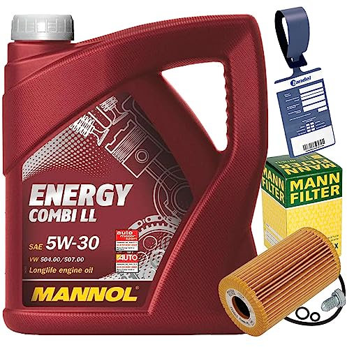 BandelOne enthält Ölwechselset+Mannol 5W30 Öl für 1.2 Tdi Polo 6R Roomster Fabia 2 Ibiza