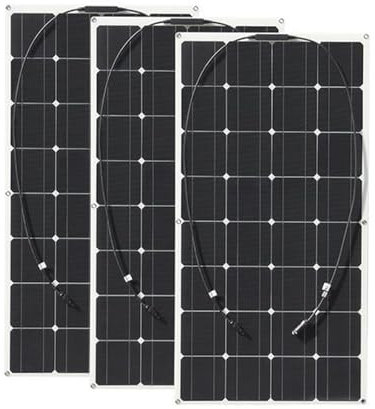 HUIZHITENGDA 300w,100W-600W Panneau Solaire, 300W Flexible Unique Cristal 12 V Pliable Léger Panneau Solaire Kit pour RV, Remorque, Camping-Car, Yacht, Cabine, Tente Et Autres Scènes