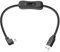 JSADZKJ Câble d'extension mini-USB à 90 degrés, USB 2.0 vers mini-USB, angle gauche, mini USB mâle vers USB mâle avec interrupteur marche/arrêt, câble de charge pour PC, ordinateur portable, voiture,