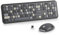 SbocKeeb Black Grey Keyboard and Mouse Wireless, Full-Size Cute Typewriter Silent Colorful Keyboard Mouse Combo 2.4G Cordless Connection, American QWERTY for Desktop, Laptop 666-Black Grey
