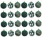 24 Stück Weihnachtskugeln aus Samt 3 Stile 6 cm grüne Weihnachtskugel-Ornamente hängende Weihnachtskugeln aus Samt Ornamente für Weihnachtsbaum Kranz Girlande